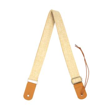 Cascha Ukulele Gurt Baumwolle - Beige Tragegurt verstellbar bis 139cm