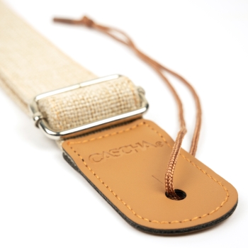 Cascha Ukulele Gurt Baumwolle - Beige Tragegurt verstellbar bis 139cm
