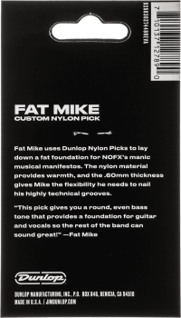 Preview: DUNLOP  - Sign. Pick Fat Mike Custom Nylon, 0.60 mm (6 Stck.)