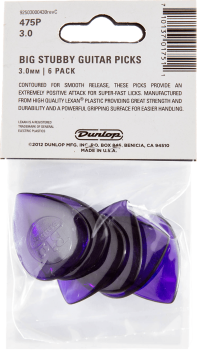 DUNLOP - - Big Stubby 3.00 mm , Player's Pack (6 Stck.)