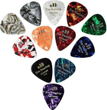 Preview: DUNLOP - ADU PVP106 Celluloid Pick Medium Variety Pack (12 Stk.)