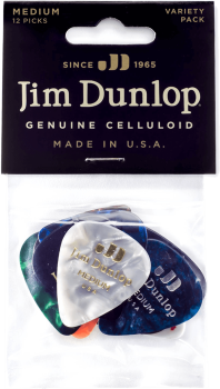 DUNLOP - ADU PVP106 Celluloid Pick Medium Variety Pack (12 Stk.)