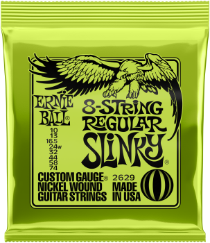 ERNIE BALL Saitensatz, Slinky Nickel 8-String, Regular 10-74