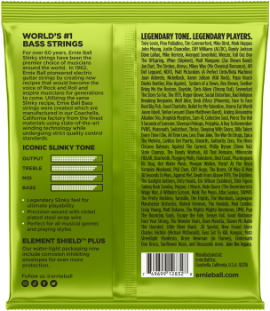 Preview: ERNIE BALL Saitensatz, E-Bass, Slinky, Regular 50-105