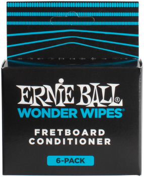 ERNIE BALL Poliertuch, Wonder Wipes Fretboard Conditioner, 6 Stück