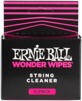 ERNIE BALL Poliertuch, Wonder Wipes String Cleaner, 6 Stück