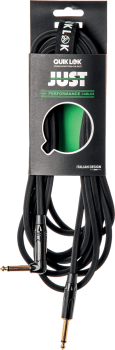 Preview: QUIKLOK - EQL JUST-JR-6 - 6,3 mm TS male - male gewinkelt - Gerades und gewinkeltes Monoklinken Instrumentenkabel 6m