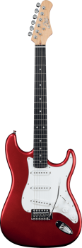 EKO - GEE S300RED Starter S300 - S300 Chrome Red, E-Gitarre, ST-Style