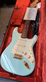 Fender Stratocaster - Custom Shop USA - 1996 - Gold Hardware - Daphne Blue inkl. Original Koffer neuwertig