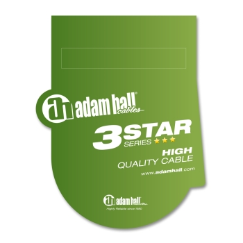 3 STAR IPR 0600 Instrumentenkabel | Adam Hall® Winkelklinke TS x Klinke TS | 6 m