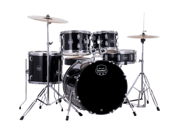 MAPEX Komplettset, Comet, Fusion, Dark Black #DK, inkl. Becken