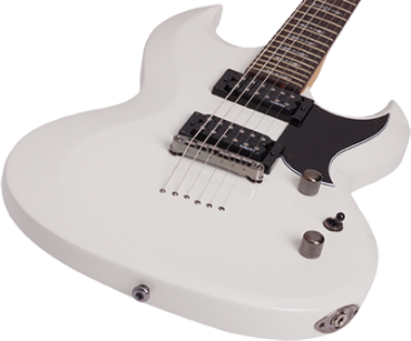 SCHECTER E-Gitarre, Omen S-II, Vintage White