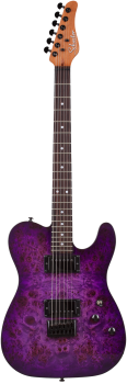 SCHECTER E-Gitarre, PT Standard, Purple Burst Burl