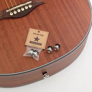 Gurtpin Set für Ukulele & Gitarre, silber 2er Set
