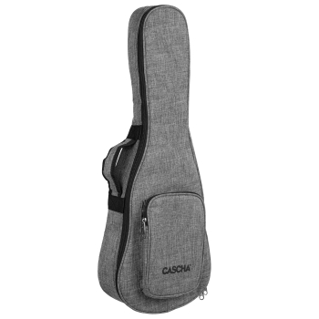 Cascha Konzert Ukulele Mahagoni Konzert Ukulele mit Aquila Saiten, Gurtpins, gepolsterte Tasche & 3 Plektren