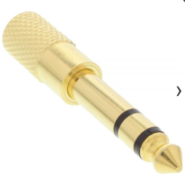 Audio Adapter, 6,3mm Klinke Stecker an 3,5mm Klinke Buchse, Stereo, gold