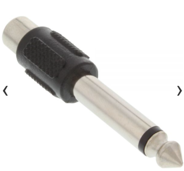 Audio Adapter, 6,3mm Klinke Stecker auf Cinch Buchse, Mono