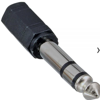 Audio Adapter, 6,3mm Klinke Stecker an 3,5mm Klinke Buchse, Stereo