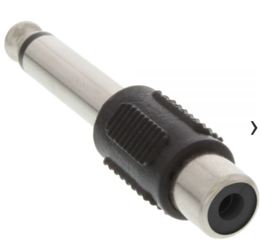 Audio Adapter, 6,3mm Klinke Stecker auf Cinch Buchse, Mono