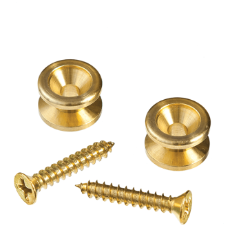 D'Addario Gurtknöpfe, reines Messing - Messing (Paar)