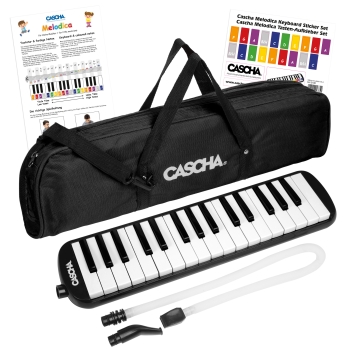 Cascha Melodica Schwarz inkl. Tasche und Mundstück