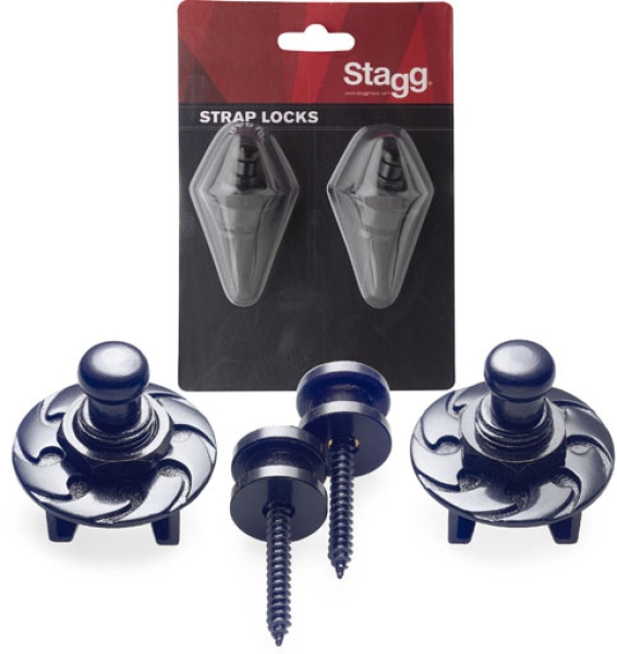STAGG - STRAP BUTTONS & LOCKS - BLACK