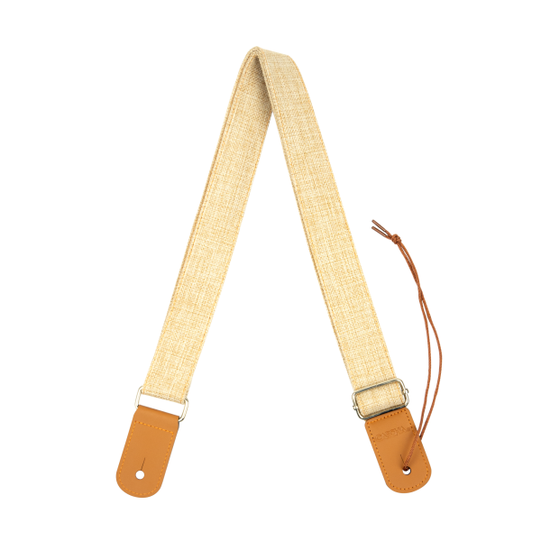 Cascha Ukulele Gurt Baumwolle - Beige Tragegurt verstellbar bis 139cm