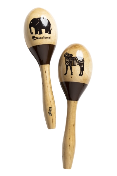 Stagg - MRW-23 AFRICA - WOOD MARACAS OVAL 23CM AFRICA