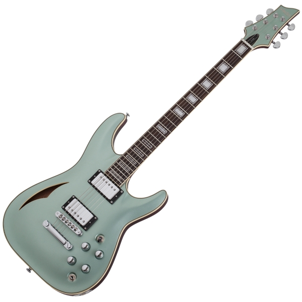 Schecter 643-SHC C-1 E/A Classic Satin Vintage Pelham Blue 6-String RH Semi-Hollowbody