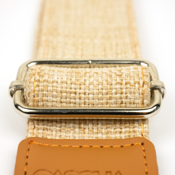 Cascha Ukulele Gurt Baumwolle - Beige Tragegurt verstellbar bis 139cm