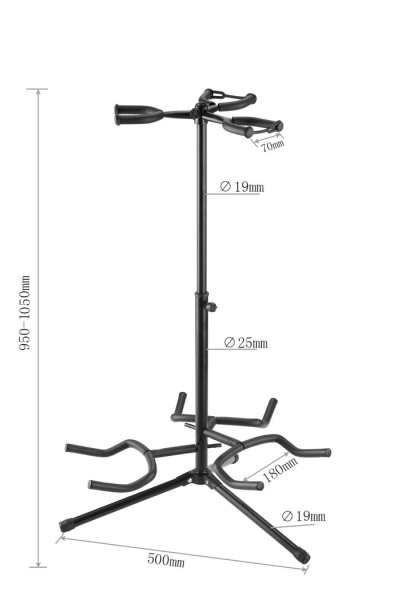 MSA - AST3 - Gitarrenständer für 3 Gitarren