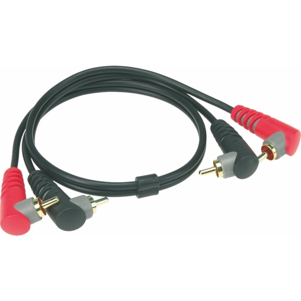 AT-CCA Pro stereo Twin kabel mit gewinkelten RCA Steckern