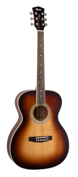 CORT Westerngitarre, PURE-O, Satin Light Burst Top Natural Satin Body