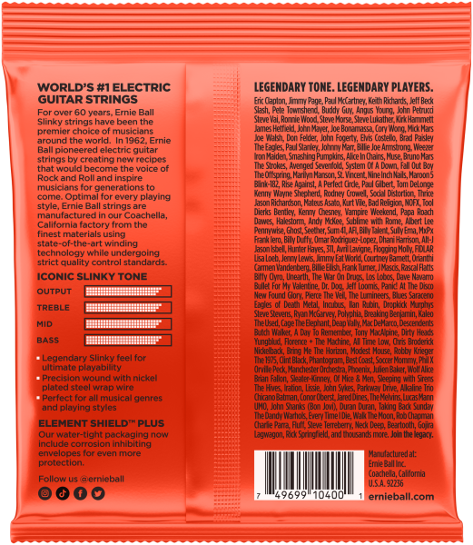 ERNIE BALL Saitensatz, Slinky Nickel 7-String, Skinny Top Heavy Bottom 10-62