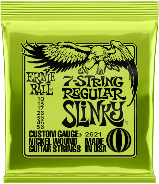 ERNIE BALL Saitensatz, Slinky Nickel 7-String, Regular 10-56