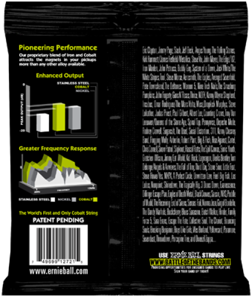 ERNIE BALL Saitensatz, Slinky Cobalt, Regular 10-46