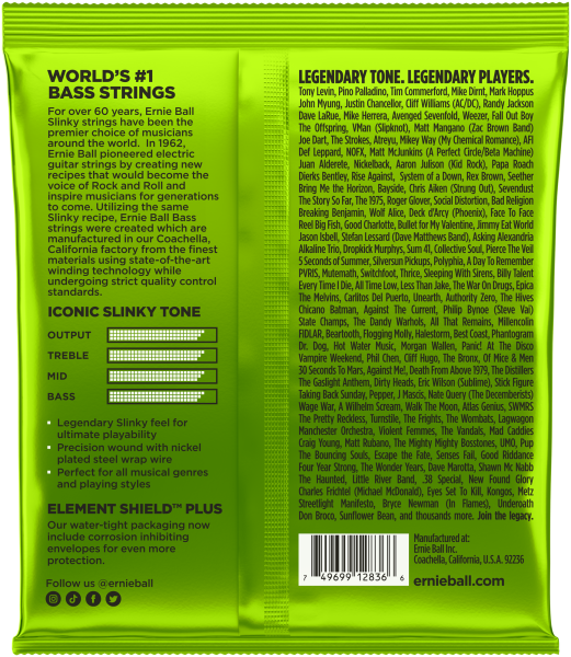 ERNIE BALL Saitensatz, E-Bass, Slinky 5-String, Regular 45-130