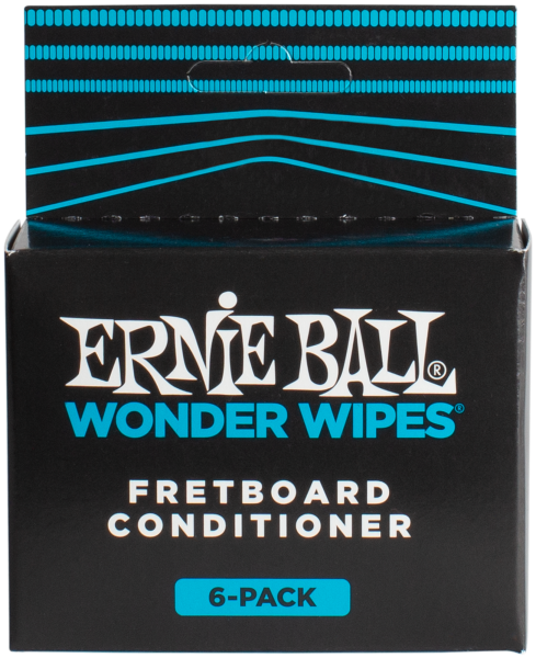 ERNIE BALL Poliertuch, Wonder Wipes Fretboard Conditioner, 6 Stück