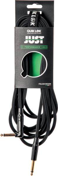 QUIKLOK - EQL JUST-JR-6 - 6,3 mm TS male - male gewinkelt - Gerades und gewinkeltes Monoklinken Instrumentenkabel 6m