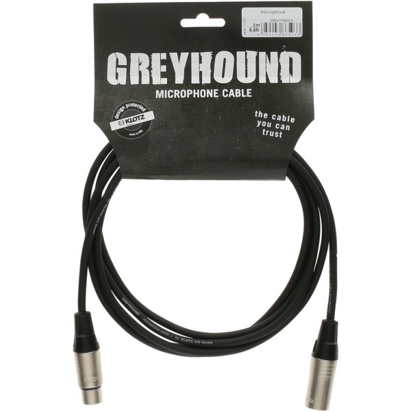 GRG1FM GREYHOUND Mic Cable 1m XLR/XLR