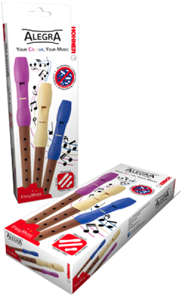 HOHNER Blockflöte, Alegra Line, elfenbein, deutsch, dreiteilig