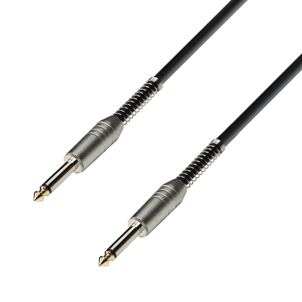 Adam Hall Cables K3 IPP 0300 S Instrumentenkabel 6,3 mm Klinke mono auf 6,3 mm Klinke mono 3 m