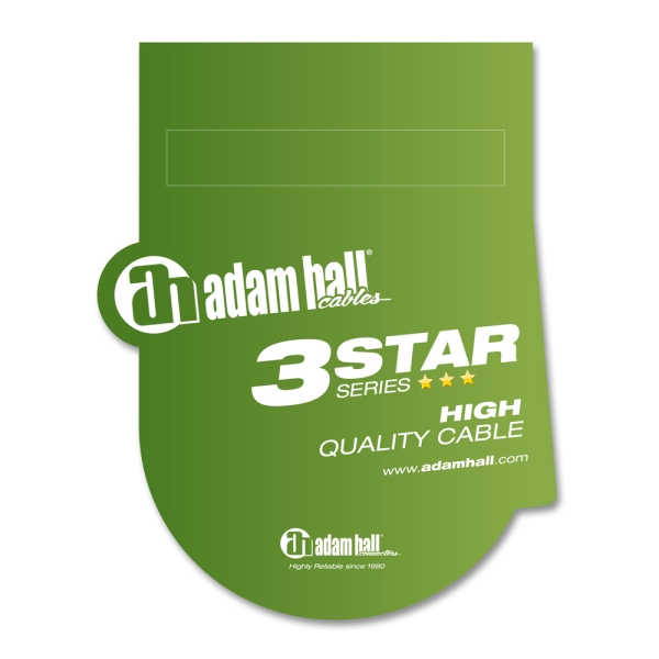 3 STAR IPR 0600 Instrumentenkabel | Adam Hall® Winkelklinke TS x Klinke TS | 6 m
