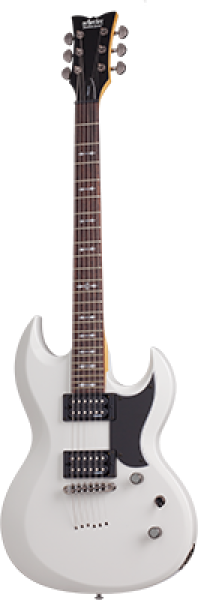 SCHECTER E-Gitarre, Omen S-II, Vintage White
