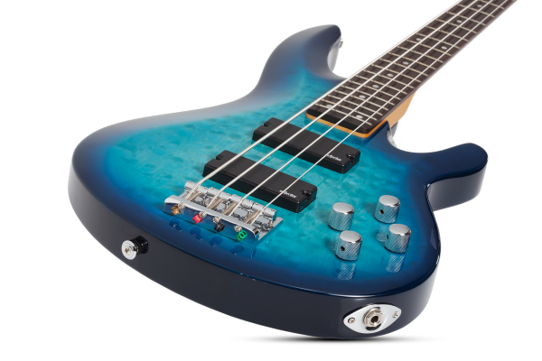 SCHECTER Bassgitarre, C-4 Plus, Ocean Blue Burst