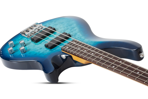 SCHECTER Bassgitarre, C-4 Plus, Ocean Blue Burst