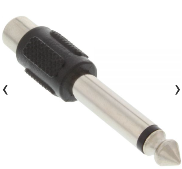 Audio Adapter, 6,3mm Klinke Stecker auf Cinch Buchse, Mono