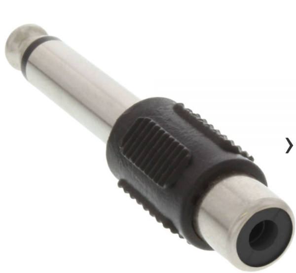 Audio Adapter, 6,3mm Klinke Stecker auf Cinch Buchse, Mono