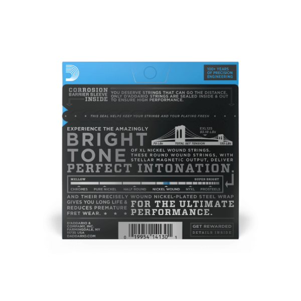 D´Addario EXL125 Nickel Wound, Super Light Top/ Regular Bottom, 9-46