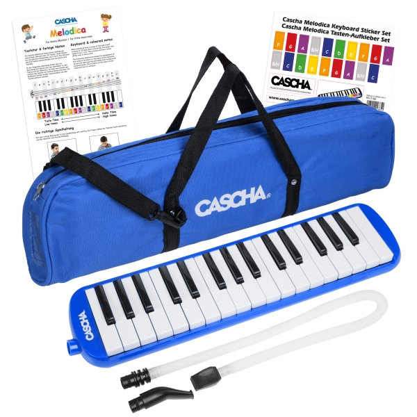 Cascha Melodica Blau inkl. Tasche und Mundstück